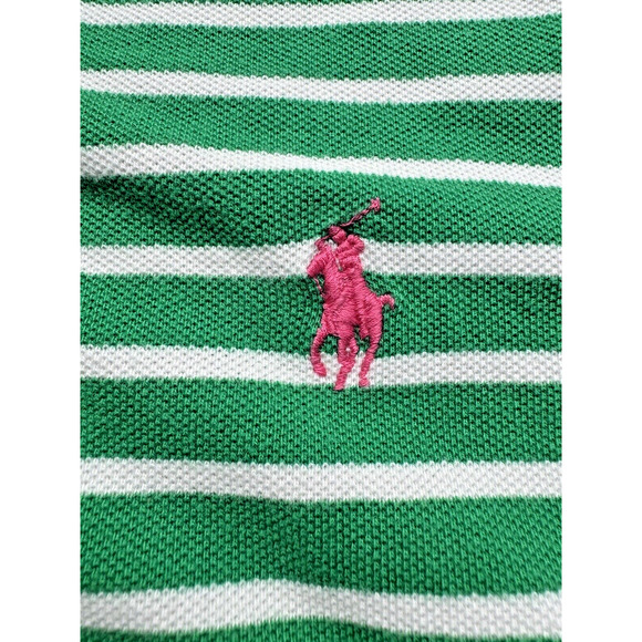 Polo by Ralph Lauren Men's Polo Shirt 3XB Blue Stripe Pink Pony - Picture 4 of 5